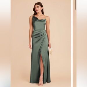 Birdy Grey Eucalyptus Matte Satin Dress